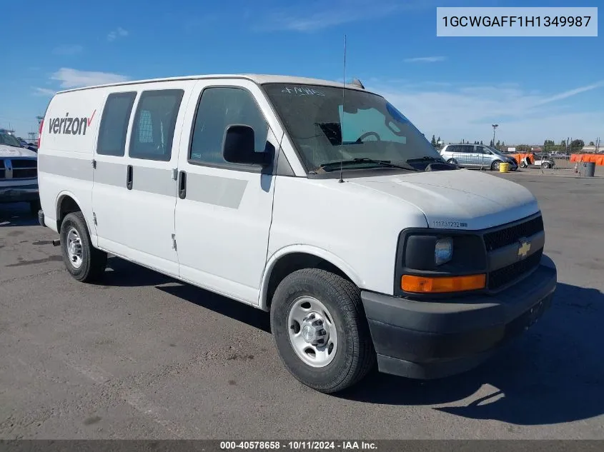 2017 Chevrolet Express 2500 Work Van VIN: 1GCWGAFF1H1349987 Lot: 40578658