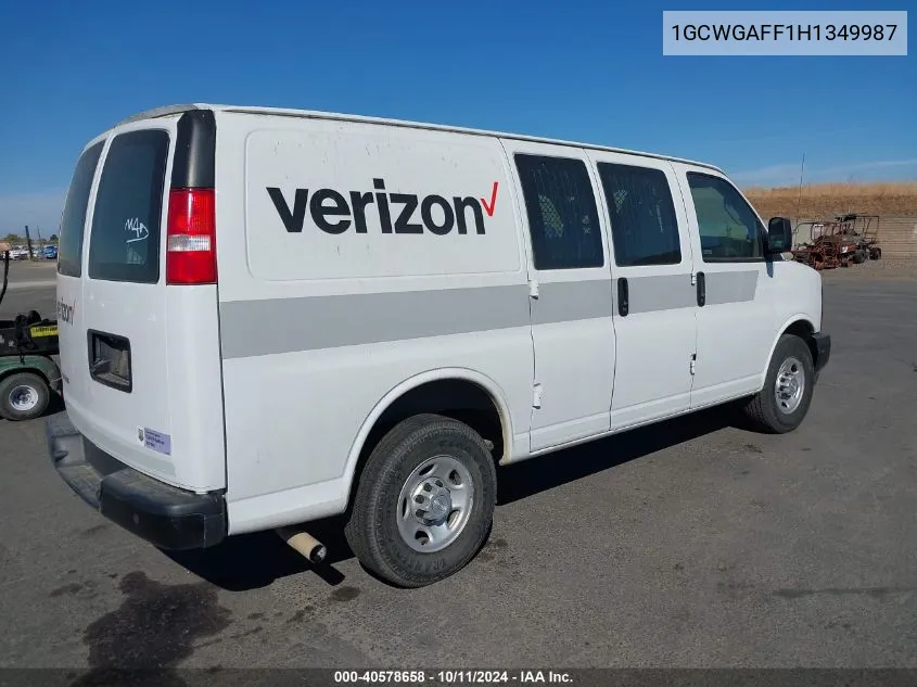 1GCWGAFF1H1349987 2017 Chevrolet Express 2500 Work Van