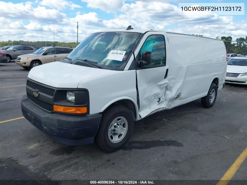 2017 Chevrolet Express 2500 Work Van VIN: 1GCWGBFF2H1123172 Lot: 40596384