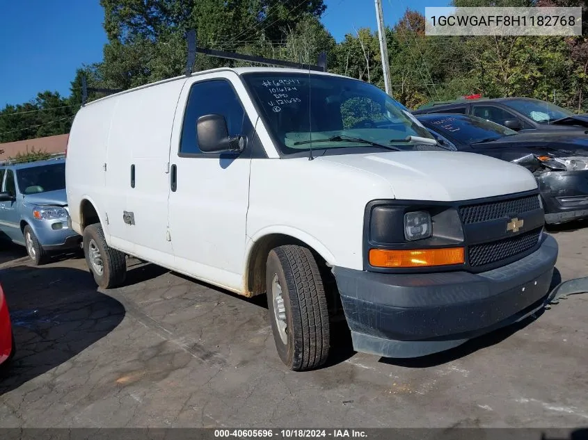 2017 Chevrolet Express 2500 Work Van VIN: 1GCWGAFF8H1182768 Lot: 40605696