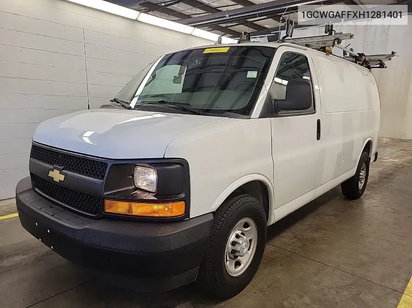 2017 Chevrolet Express 2500 Work Van VIN: 1GCWGAFFXH1281401 Lot: 40613826