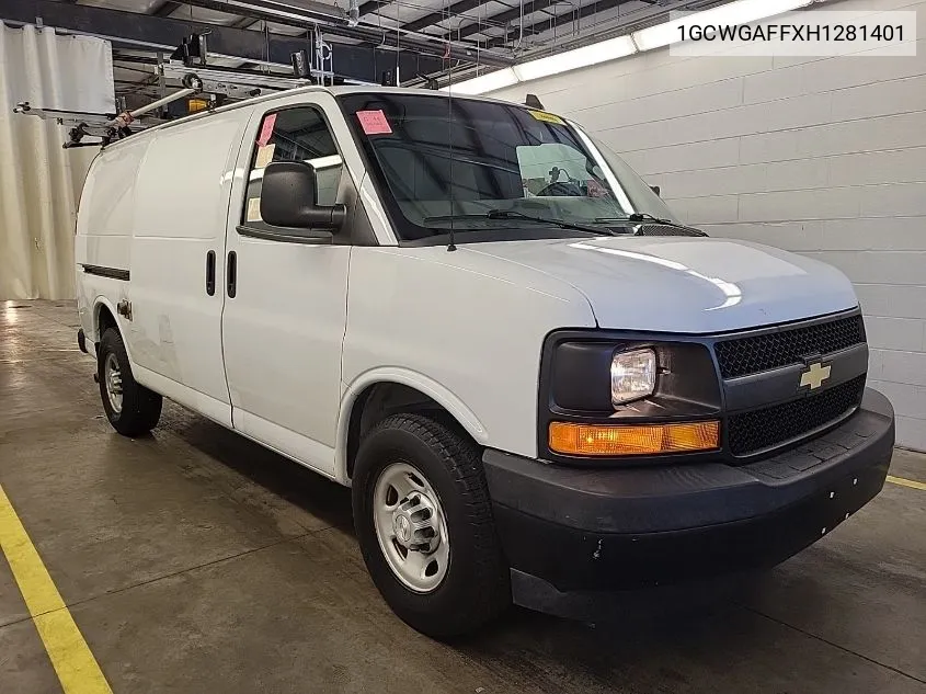 2017 Chevrolet Express 2500 Work Van VIN: 1GCWGAFFXH1281401 Lot: 40613826