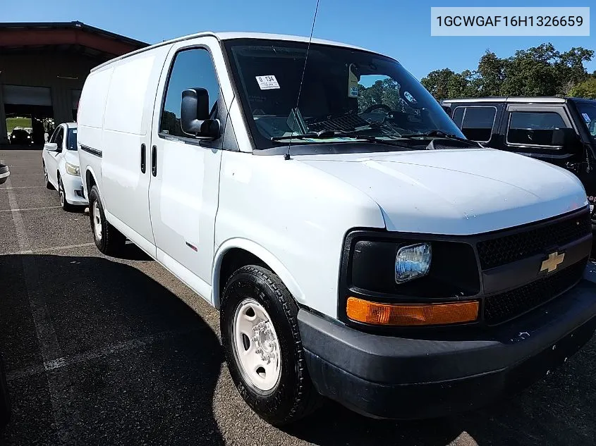 2017 Chevrolet Express 2500 Work Van VIN: 1GCWGAF16H1326659 Lot: 40637841