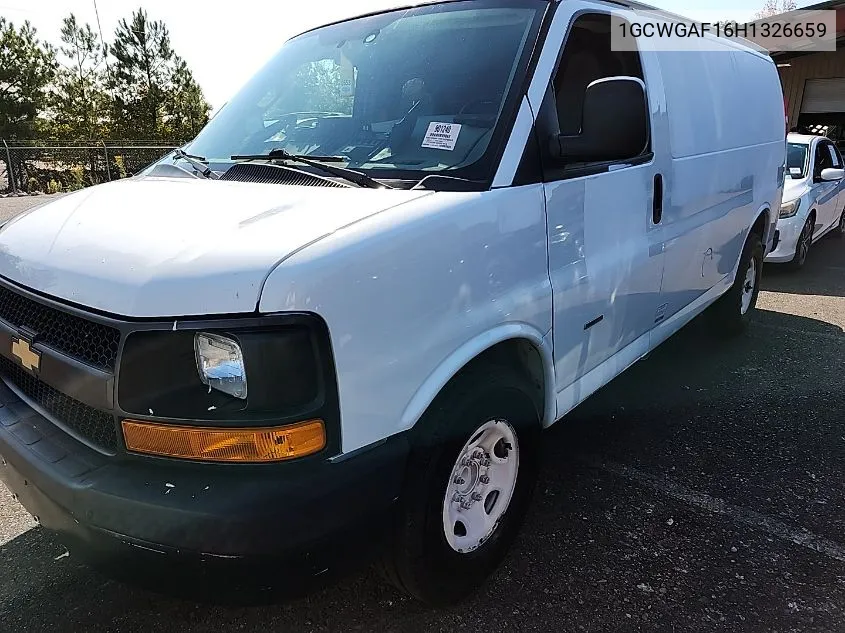 2017 Chevrolet Express 2500 Work Van VIN: 1GCWGAF16H1326659 Lot: 40637841