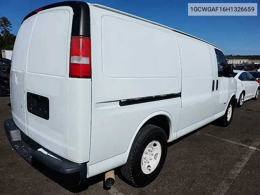 2017 Chevrolet Express 2500 Work Van VIN: 1GCWGAF16H1326659 Lot: 40637841