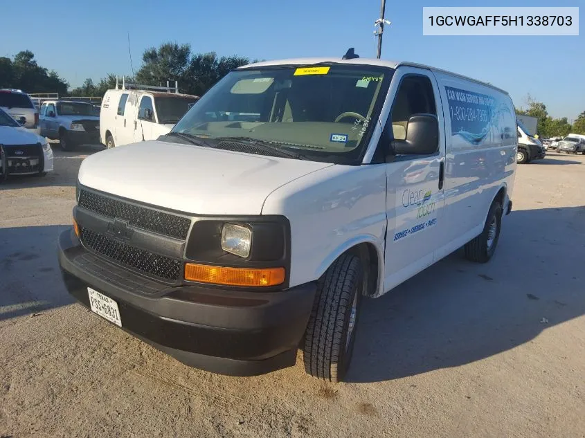 2017 Chevrolet Express 2500 Work Van VIN: 1GCWGAFF5H1338703 Lot: 40646447