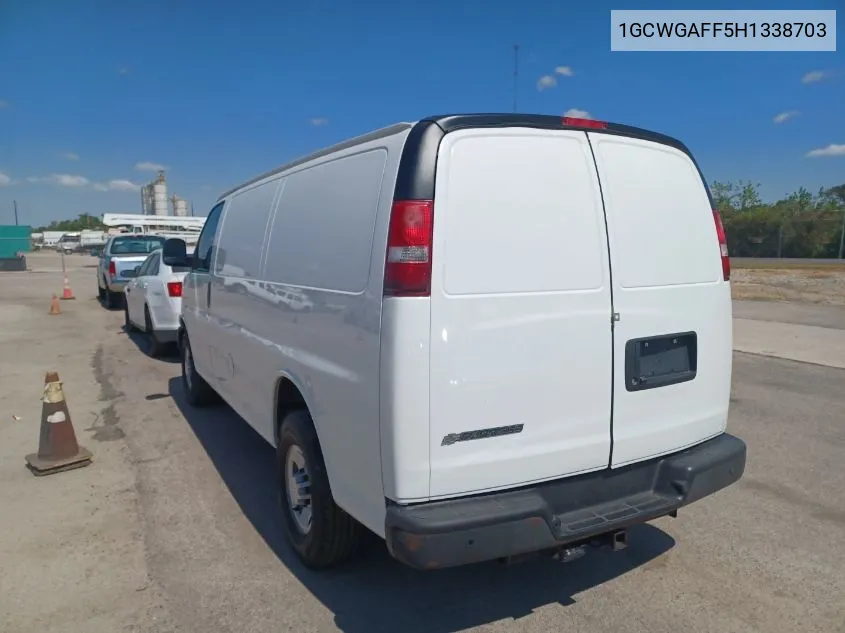 2017 Chevrolet Express 2500 Work Van VIN: 1GCWGAFF5H1338703 Lot: 40646447