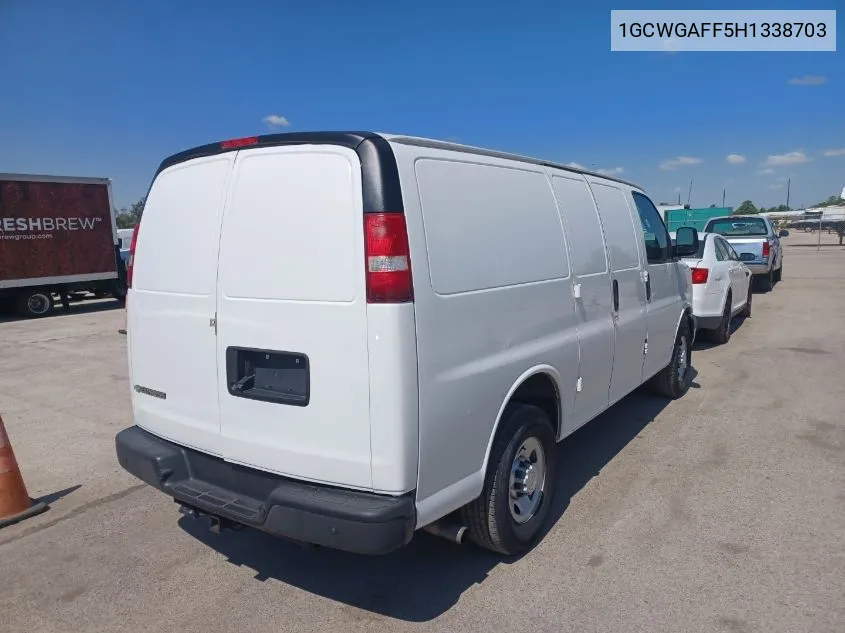 2017 Chevrolet Express 2500 Work Van VIN: 1GCWGAFF5H1338703 Lot: 40646447