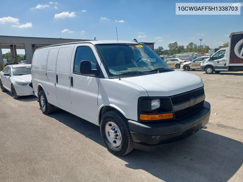 2017 Chevrolet Express 2500 Work Van VIN: 1GCWGAFF5H1338703 Lot: 40646447