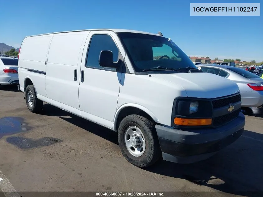 2017 Chevrolet Express 2500 Work Van VIN: 1GCWGBFF1H1102247 Lot: 40660637