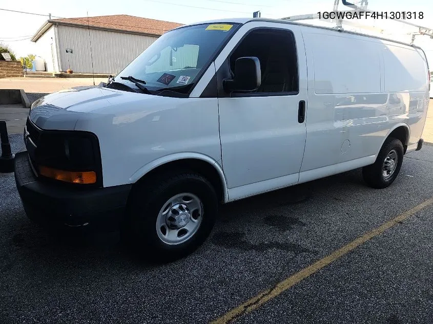 2017 Chevrolet Express 2500 Work Van VIN: 1GCWGAFF4H1301318 Lot: 40690366