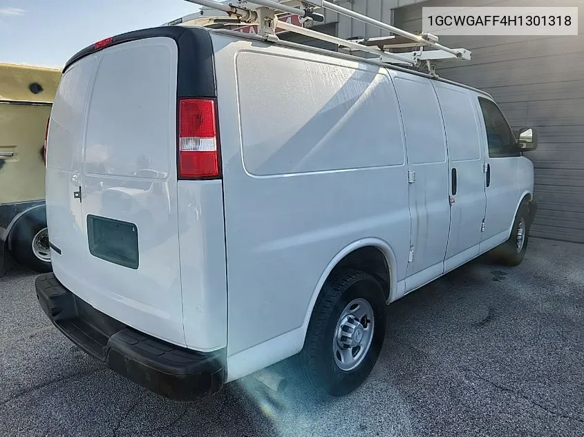 2017 Chevrolet Express 2500 Work Van VIN: 1GCWGAFF4H1301318 Lot: 40690366