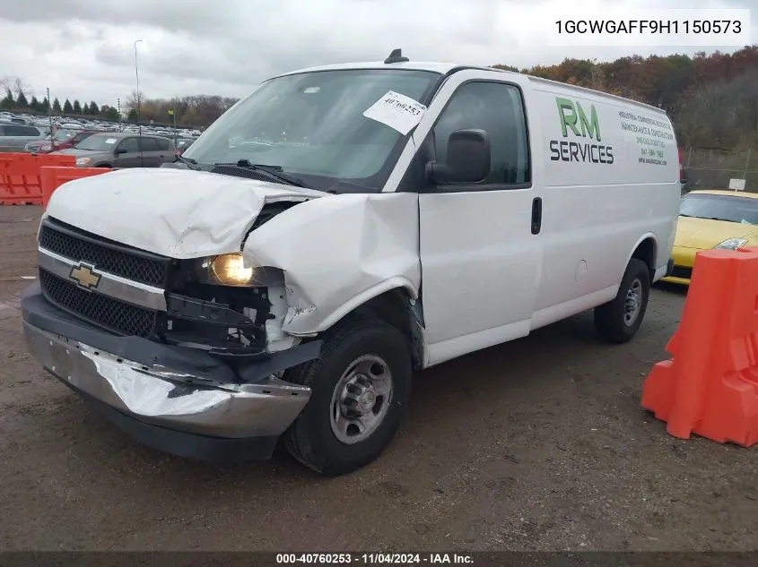 1GCWGAFF9H1150573 2017 Chevrolet Express 2500 Work Van