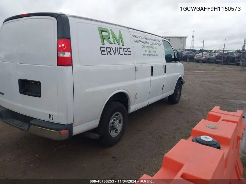 1GCWGAFF9H1150573 2017 Chevrolet Express 2500 Work Van