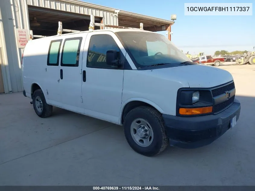 2017 Chevrolet Express 2500 Work Van VIN: 1GCWGAFF8H1117337 Lot: 40769639