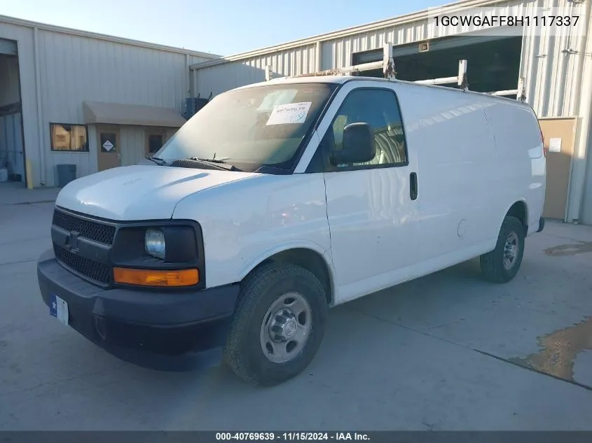 2017 Chevrolet Express 2500 Work Van VIN: 1GCWGAFF8H1117337 Lot: 40769639