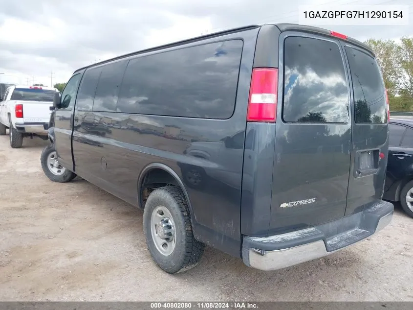 2017 Chevrolet Express 3500 Lt VIN: 1GAZGPFG7H1290154 Lot: 40802080