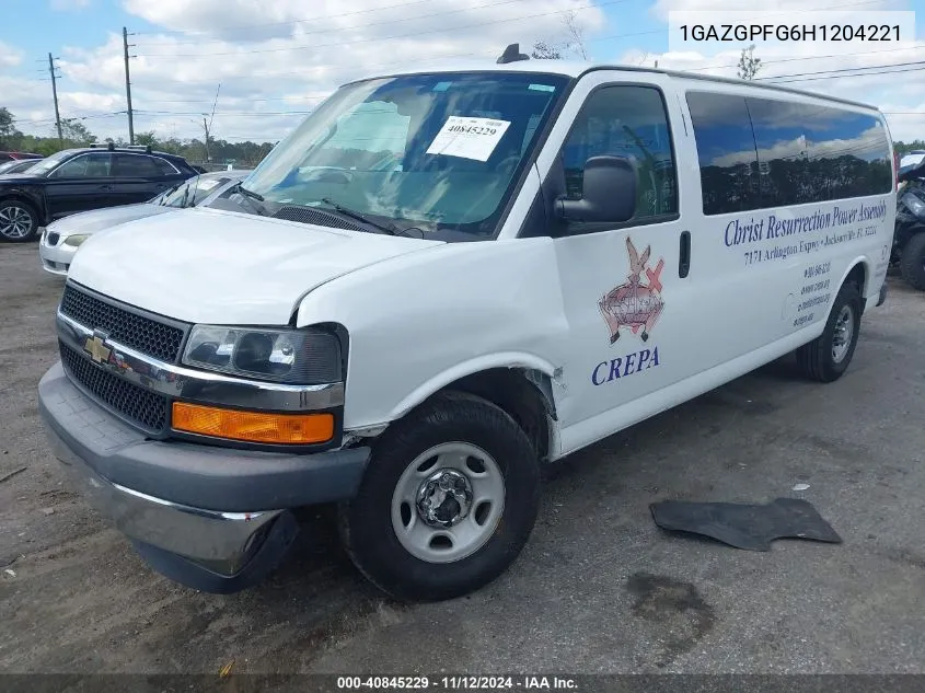 2017 Chevrolet Express 3500 Lt VIN: 1GAZGPFG6H1204221 Lot: 40845229