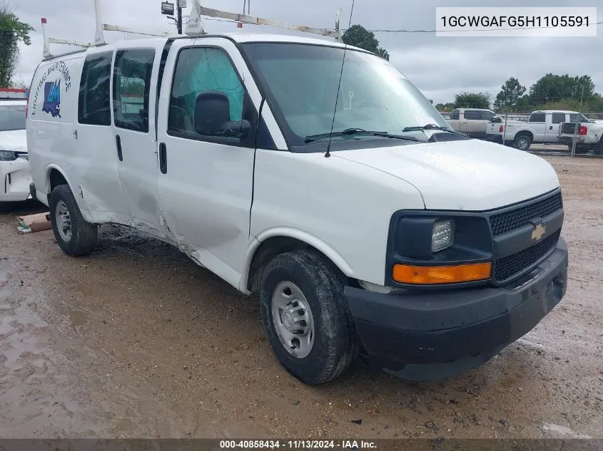 2017 Chevrolet Express 2500 Work Van VIN: 1GCWGAFG5H1105591 Lot: 40858434