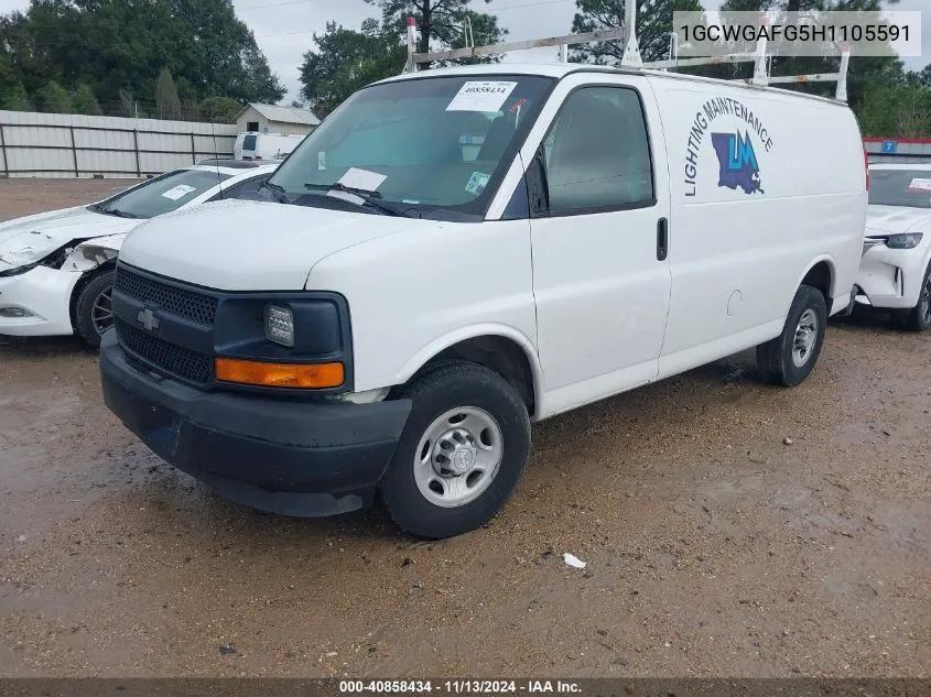 2017 Chevrolet Express 2500 Work Van VIN: 1GCWGAFG5H1105591 Lot: 40858434