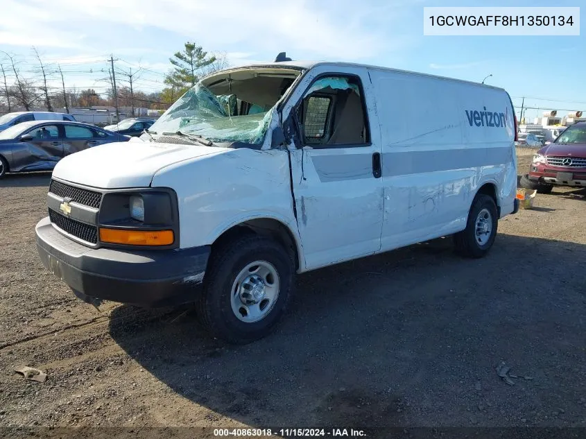 2017 Chevrolet Express 2500 Work Van VIN: 1GCWGAFF8H1350134 Lot: 40863018