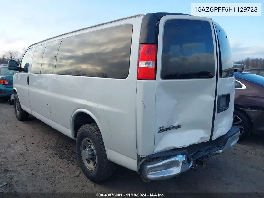 2017 Chevrolet Express 3500 Lt VIN: 1GAZGPFF6H1129723 Lot: 40876901