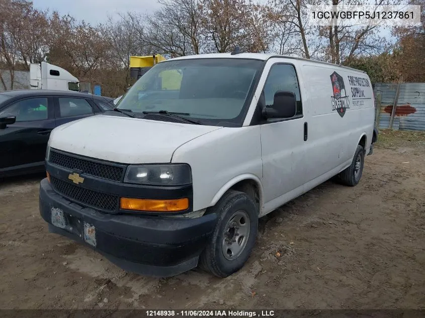 2018 Chevrolet Express Cargo Van VIN: 1GCWGBFP5J1237861 Lot: 12148938