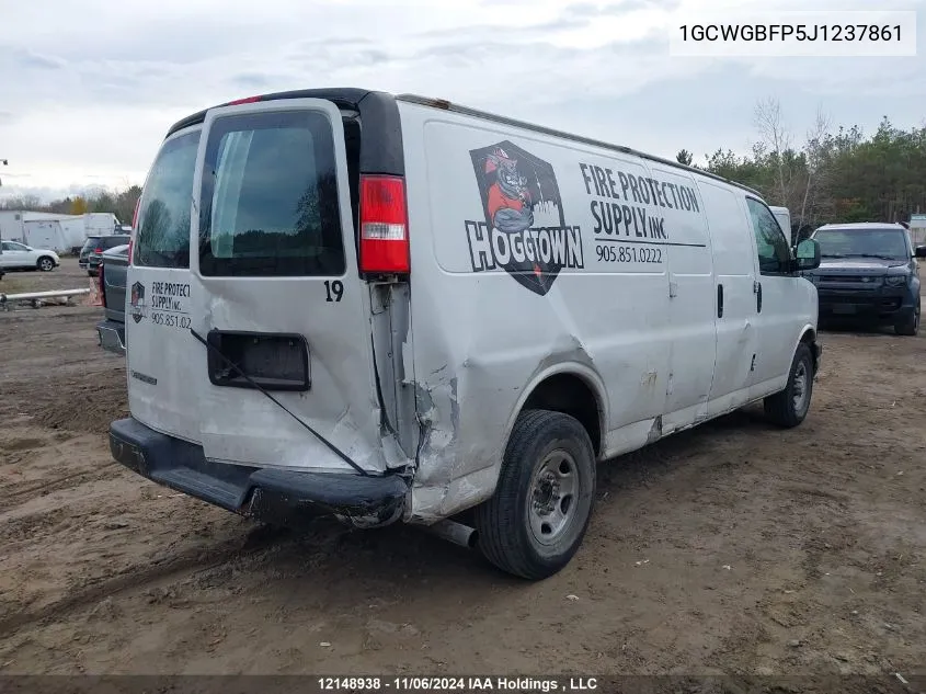 2018 Chevrolet Express Cargo Van VIN: 1GCWGBFP5J1237861 Lot: 12148938