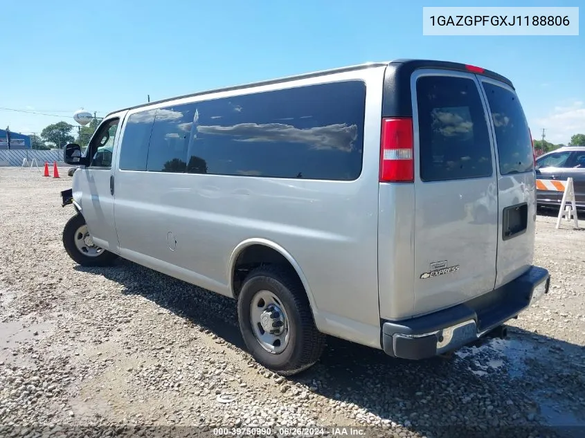 2018 Chevrolet Express 3500 Lt VIN: 1GAZGPFGXJ1188806 Lot: 39750990