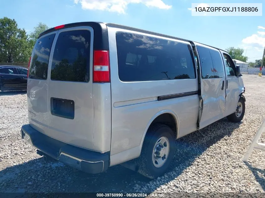 1GAZGPFGXJ1188806 2018 Chevrolet Express 3500 Lt