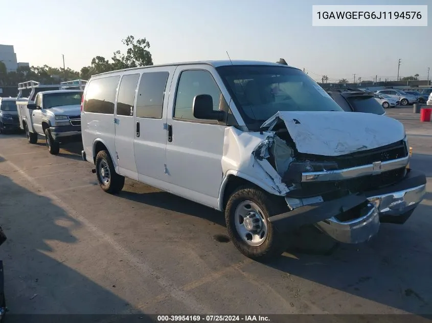 1GAWGEFG6J1194576 2018 Chevrolet Express 2500 Ls