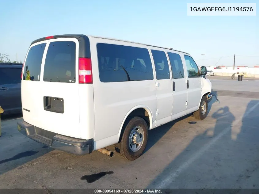 2018 Chevrolet Express 2500 Ls VIN: 1GAWGEFG6J1194576 Lot: 39954169