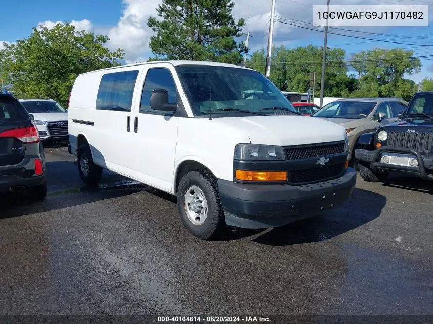 2018 Chevrolet Express 2500 Work Van VIN: 1GCWGAFG9J1170482 Lot: 40164614