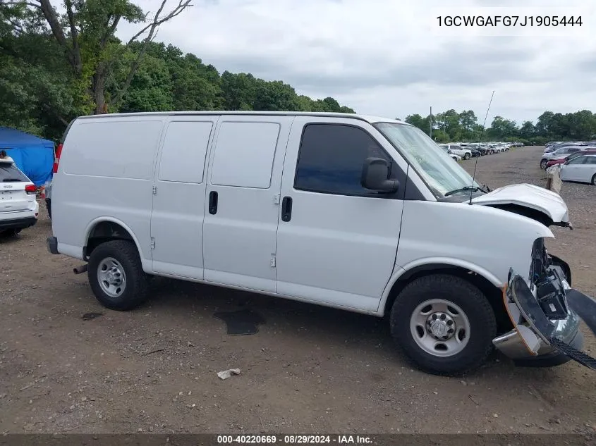 2018 Chevrolet Express 2500 Work Van VIN: 1GCWGAFG7J1905444 Lot: 40220669