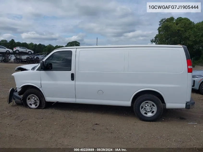 2018 Chevrolet Express 2500 Work Van VIN: 1GCWGAFG7J1905444 Lot: 40220669