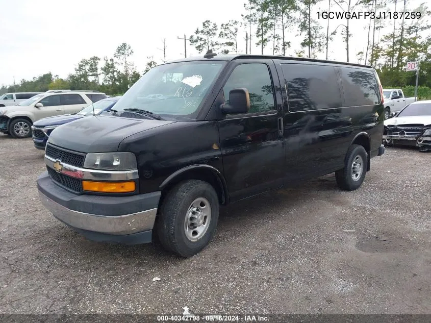 2018 Chevrolet Express 2500 Work Van VIN: 1GCWGAFP3J1187259 Lot: 40342798