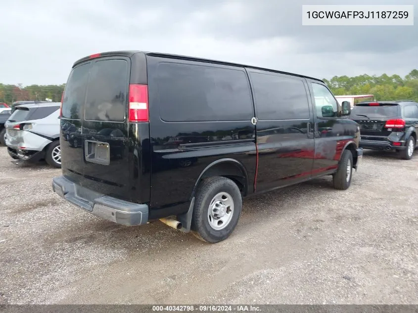 1GCWGAFP3J1187259 2018 Chevrolet Express 2500 Work Van