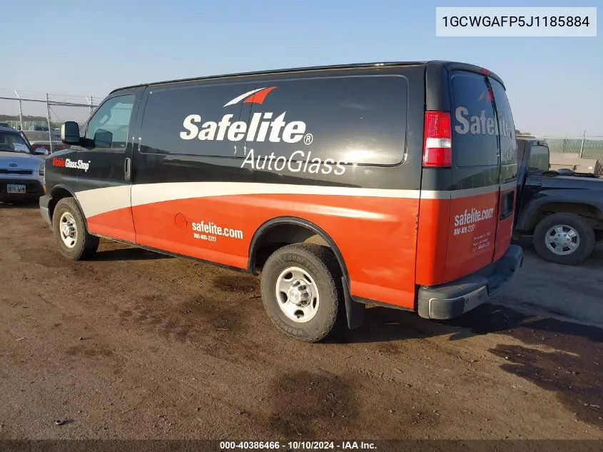 2018 Chevrolet Express 2500 Work Van VIN: 1GCWGAFP5J1185884 Lot: 40386466