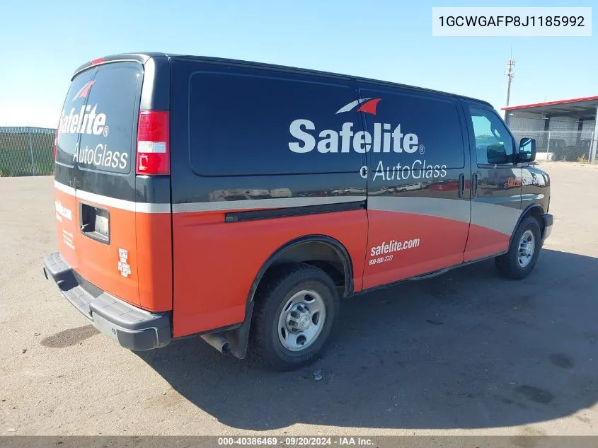 1GCWGAFP8J1185992 2018 Chevrolet Express 2500 Work Van