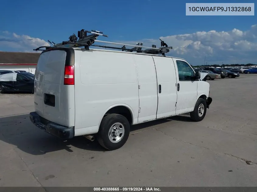 2018 Chevrolet Express 2500 Work Van VIN: 1GCWGAFP9J1332868 Lot: 40388665