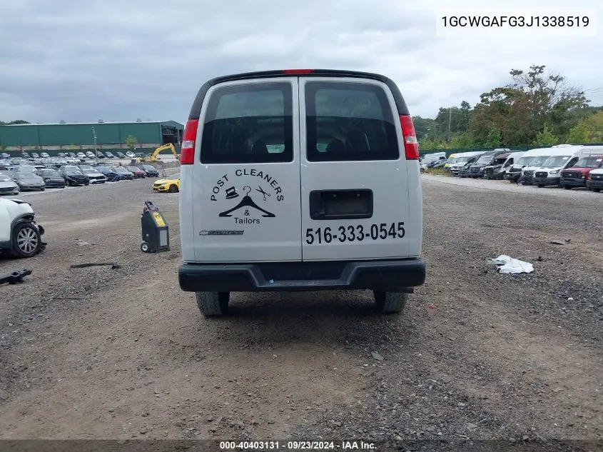 1GCWGAFG3J1338519 2018 Chevrolet Express 2500 Work Van