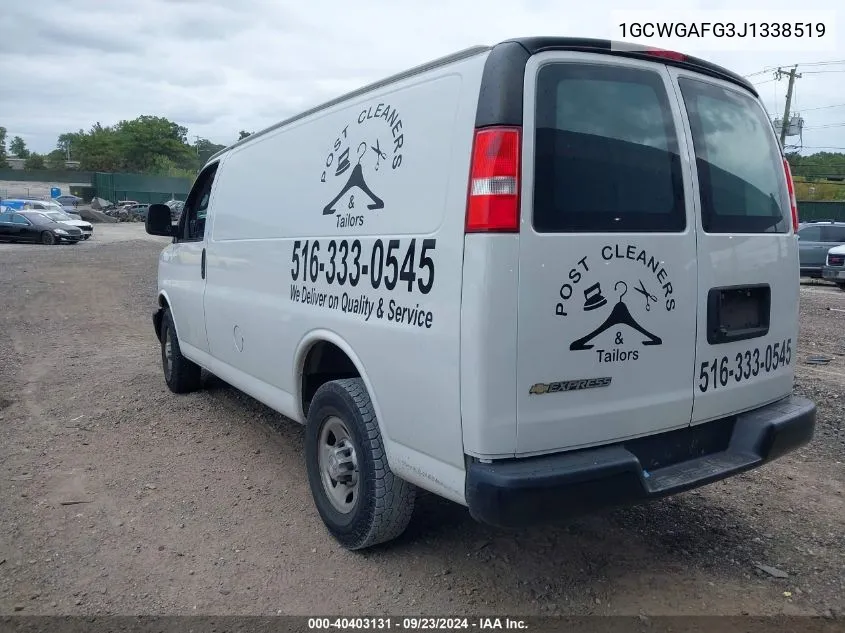 1GCWGAFG3J1338519 2018 Chevrolet Express 2500 Work Van