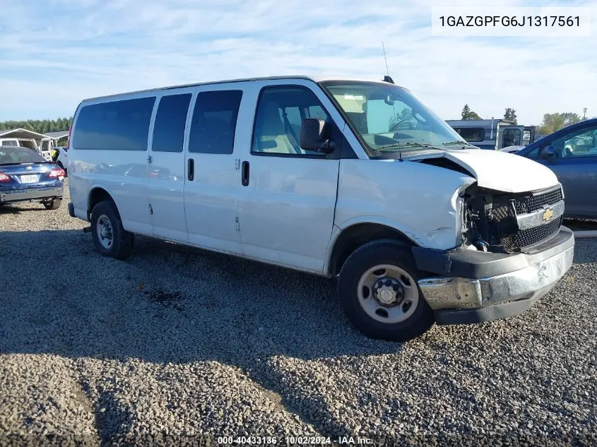 2018 Chevrolet Express 3500 Lt VIN: 1GAZGPFG6J1317561 Lot: 40433136