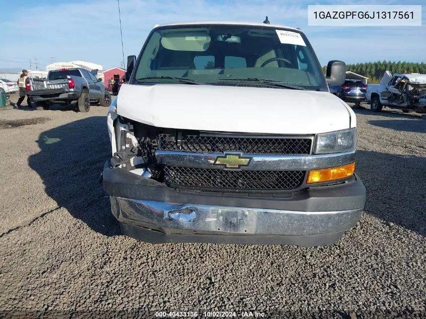 1GAZGPFG6J1317561 2018 Chevrolet Express 3500 Lt