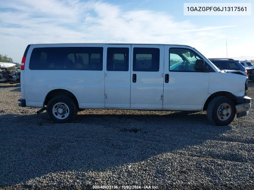 1GAZGPFG6J1317561 2018 Chevrolet Express 3500 Lt