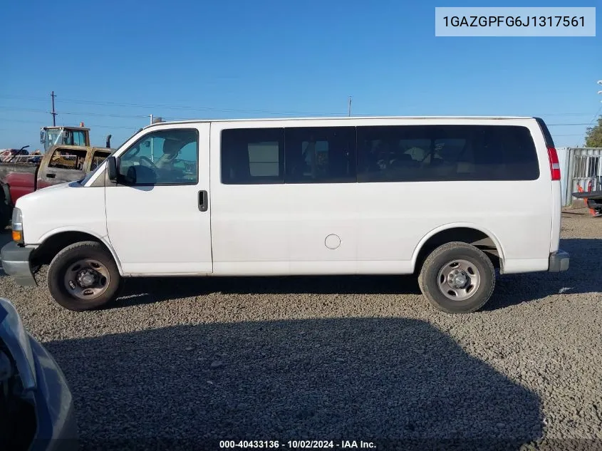 2018 Chevrolet Express 3500 Lt VIN: 1GAZGPFG6J1317561 Lot: 40433136