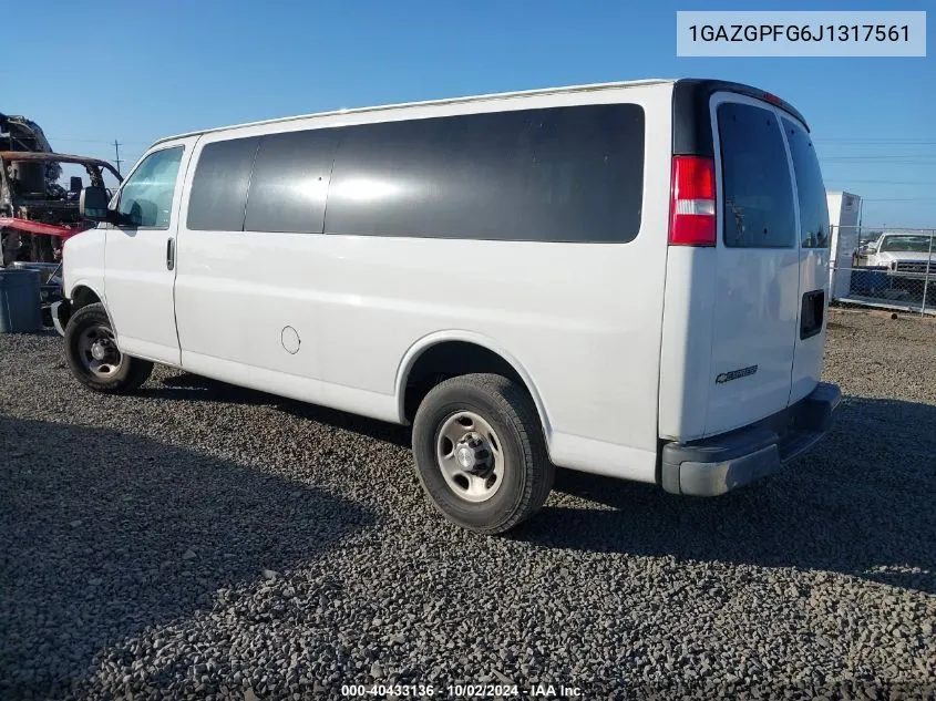 2018 Chevrolet Express 3500 Lt VIN: 1GAZGPFG6J1317561 Lot: 40433136