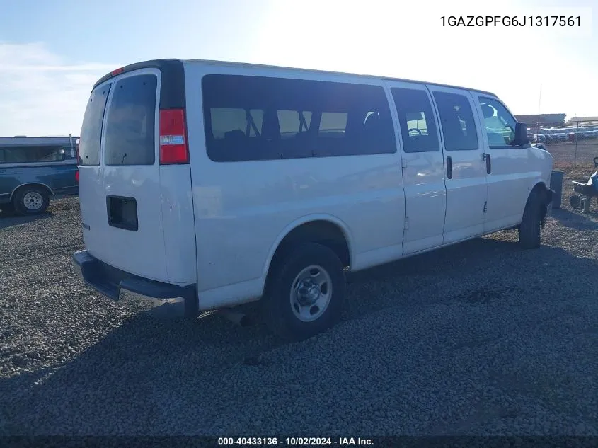 1GAZGPFG6J1317561 2018 Chevrolet Express 3500 Lt