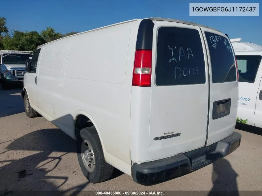 1GCWGBFG6J1172437 2018 Chevrolet Express 2500 Work Van