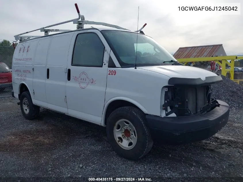 2018 Chevrolet Express 2500 Work Van VIN: 1GCWGAFG6J1245042 Lot: 40435175